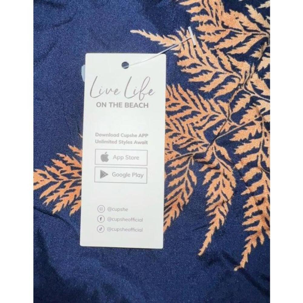 Cupshe Live Life on the Beach Swimsuit Spaghetti  Strap‎ Palm Cover Up Small - Picture 3 of 9